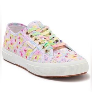 NWT SUPERGA x LoveShackFancy Pastel Canvas Sneakers Size 8